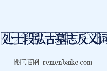 处士段弘古墓志反义词是什么意思的图片